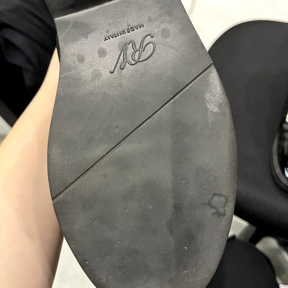 Roger Vivier Black Ankle Boots with Gold Buckle - Picture 3 of 6